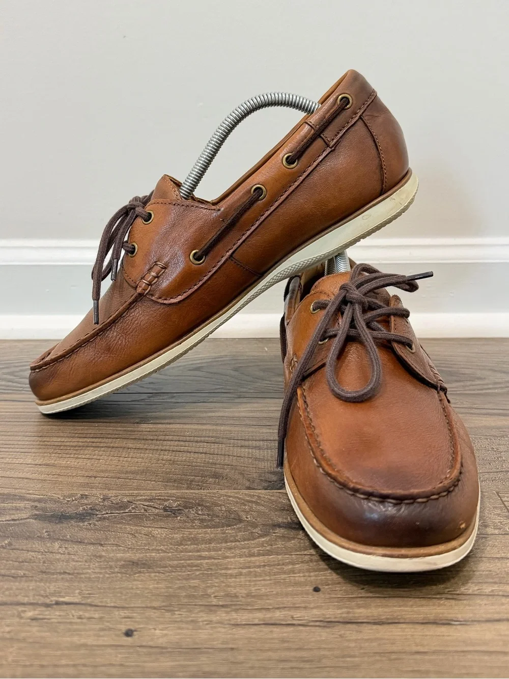 Florsheim Brown Leather Boat Shoes Men’s Size 10M